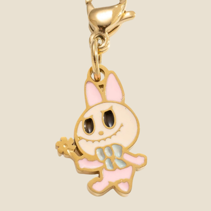 Charm Labubu  - Rose Doré