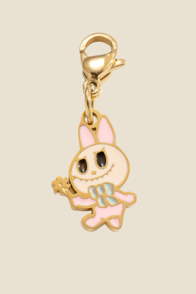 Charm Labubu  - Rose Doré
