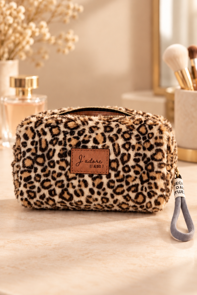 Trousse Léopard - Marron