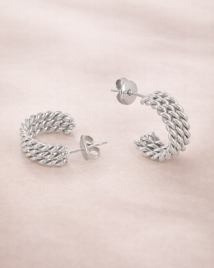 Boucles d’oreilles Holy - Argentée