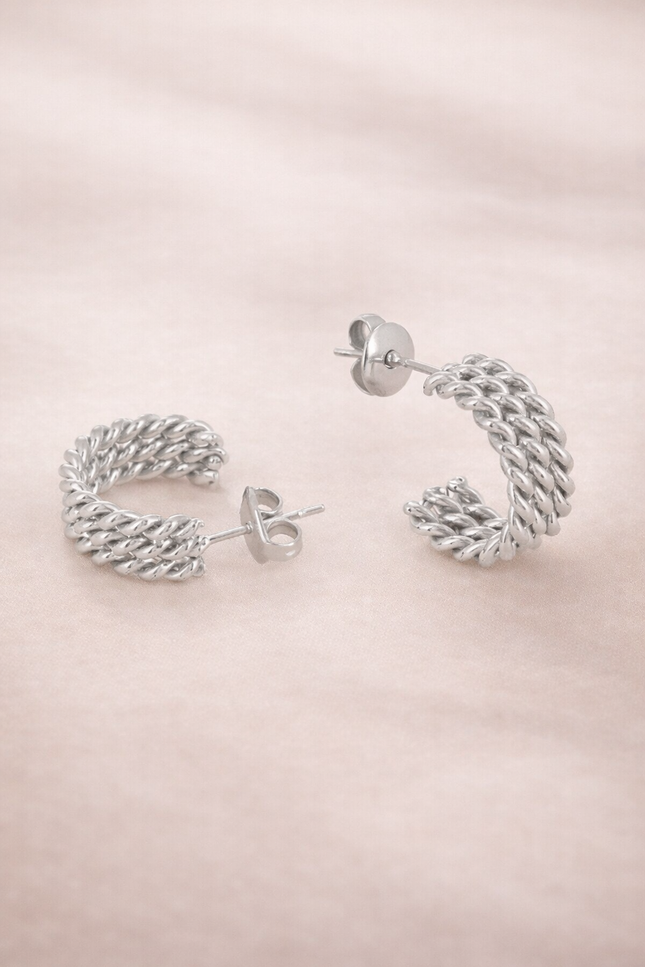 Boucles d’oreilles Holy - Argentée