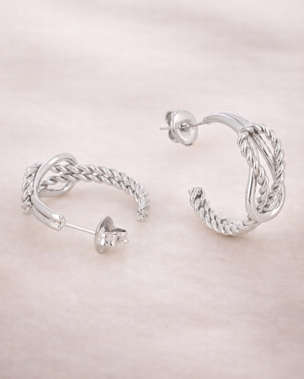 Boucles d’oreilles Soleya - Argentée