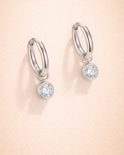 Boucles d'oreilles Esma  - Argentée