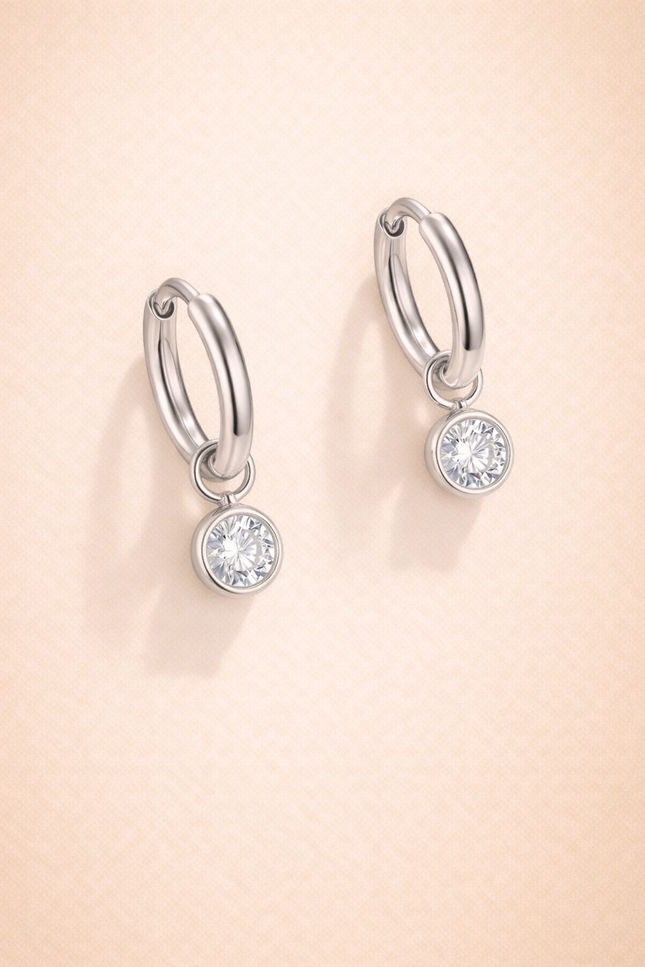 Boucles d'oreilles Esma  - Argentée
