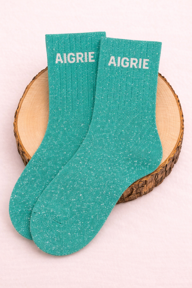 Chaussettes à paillettes - « Aigrie » Queen Green