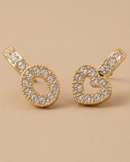 Boucles d’oreilles Asymétria cœur - dorée